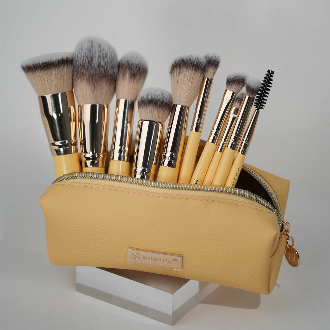Kit mini brochas de maquillaje viajero limoncillo montoc