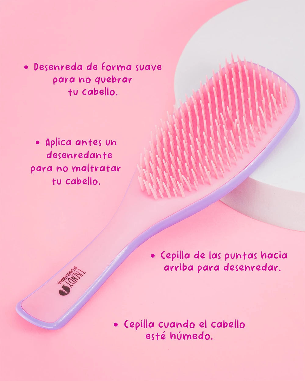 Cepillo Anti Frizz Rosado