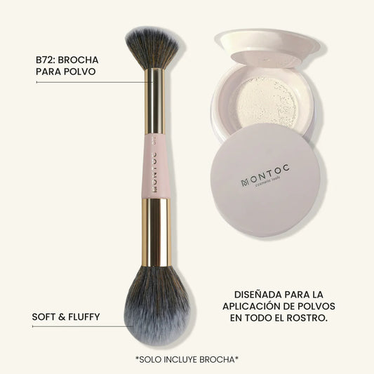 BROCHA DOBLE PARA POLVO MONTOC