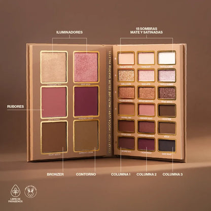 Paleta de sombras multiusos Moccalush ATENEA