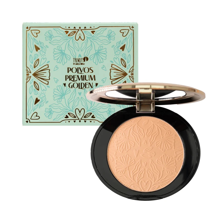 polvo compacto golden trendy