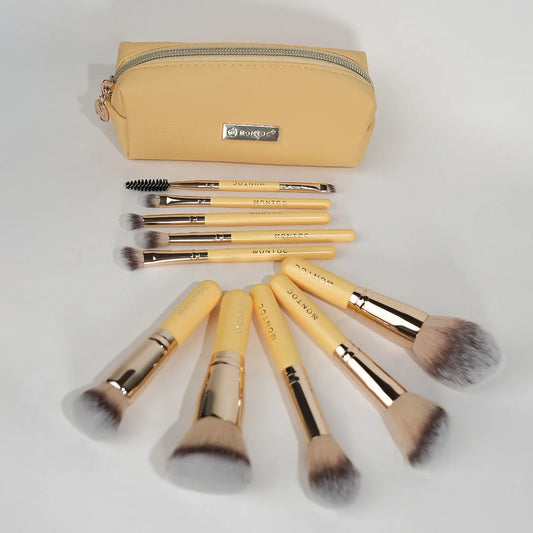 Kit mini brochas de maquillaje viajero limoncillo montoc